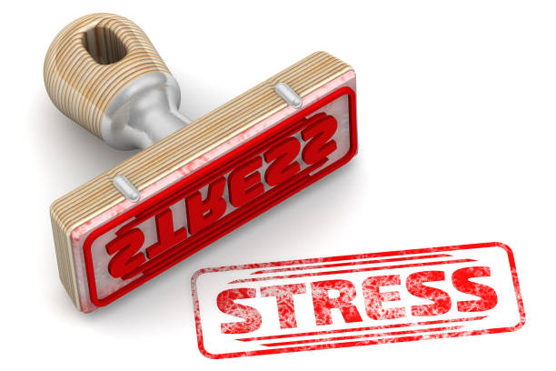 istock Stress. The stamp and an imprint 1311083818
