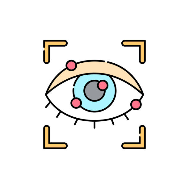 istock Eye scan olor line icon. ID and verifying person. Pictogram for web page, mobile app, promo. 1311088267