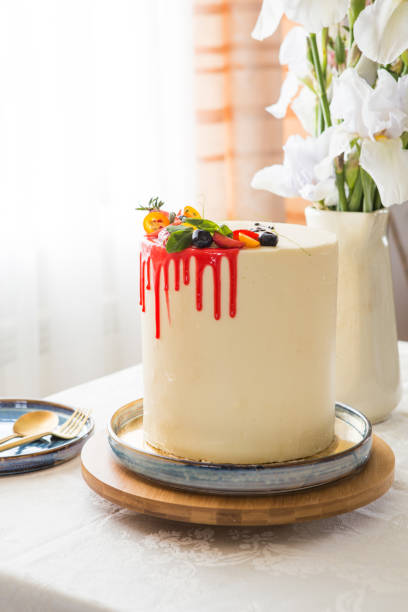 istock fresh Cake and Tasty pastry. slice of cake. Raspberry cake. Devils cake. Wedding dessert. Birthday party cake. Delicious dessert. 1311091702