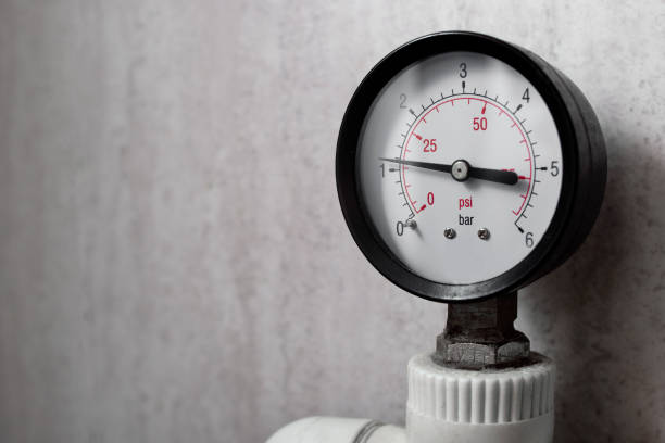 Manometer, water pressure gauge in the home heating system.