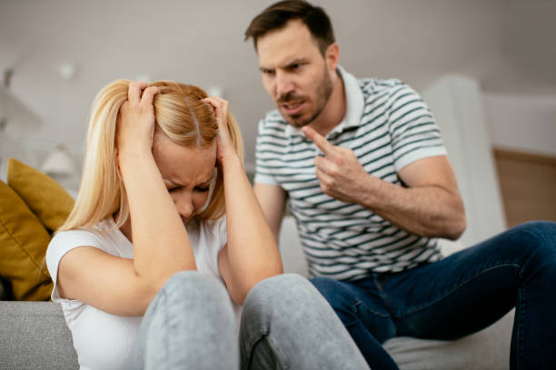 istock Young couple having argument at home stock photo 1311094301