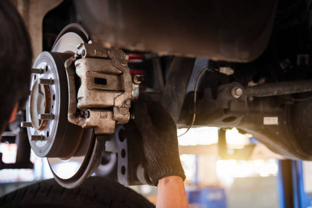 istock Check the vehicle brakes 1311094643