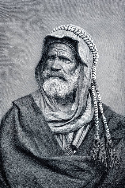 illustrations, cliparts, dessins animés et icônes de verticale du chef arabe avec le turban en 1893 - illustration and painting politician antique old fashioned