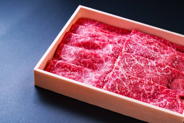 일본 산 쇠고기 선물 상자 (후루사�토 노제이라는 이름) - 환태평양경제동반자협정 뉴스 사진 이미지