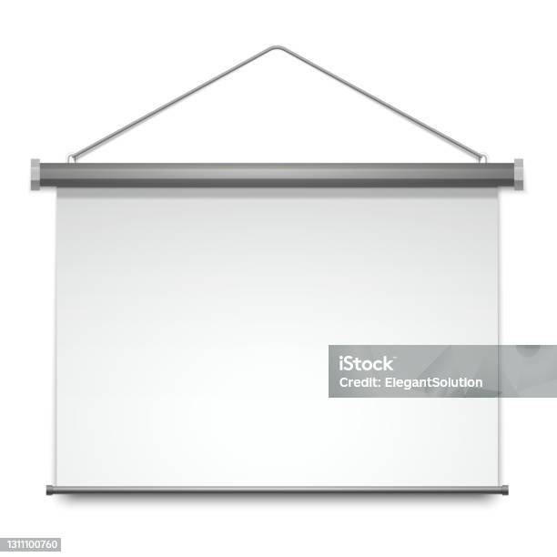 Screen Projector Presentation White Board Display Vector Stock ...