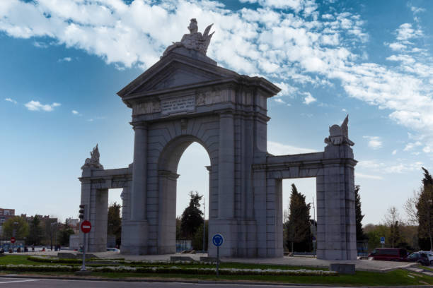 Beautiful view of the Puerta de San Vicente stock photo
