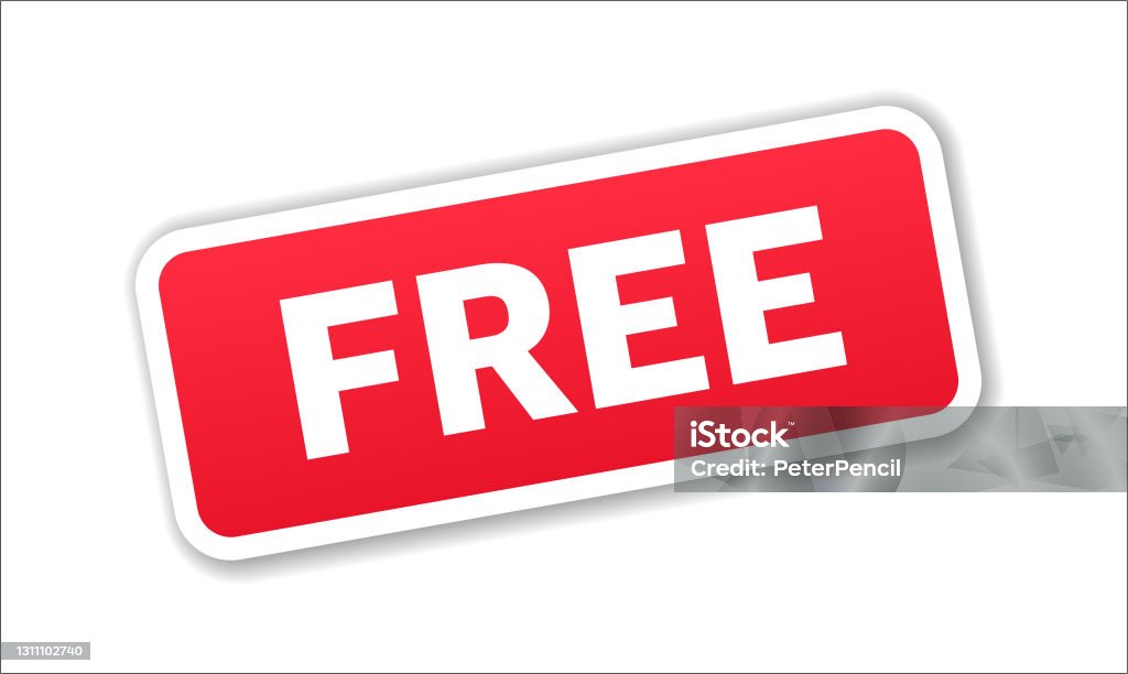 Free Label Button Free Stamp Banner Label Button Template Vector Stock Illustration Stock ...