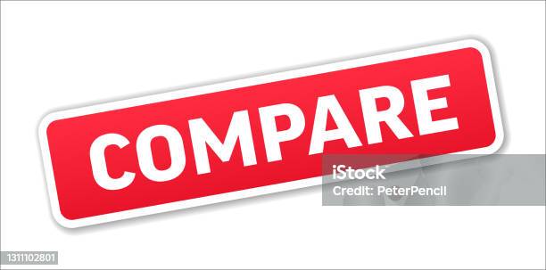 Comparar Button Compare Stamp Banner Label Button Template Vector Stock Illustration ...