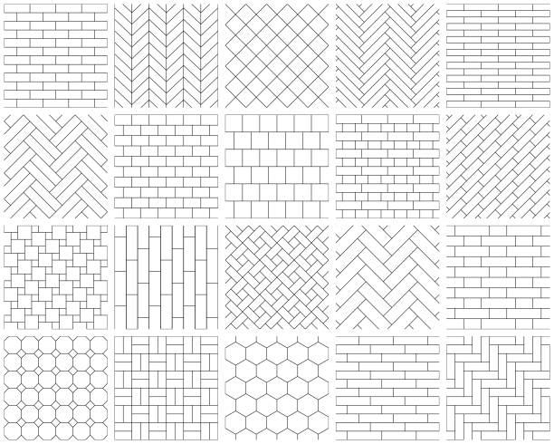 бесшовные узоры - repeating tile stock illustrations