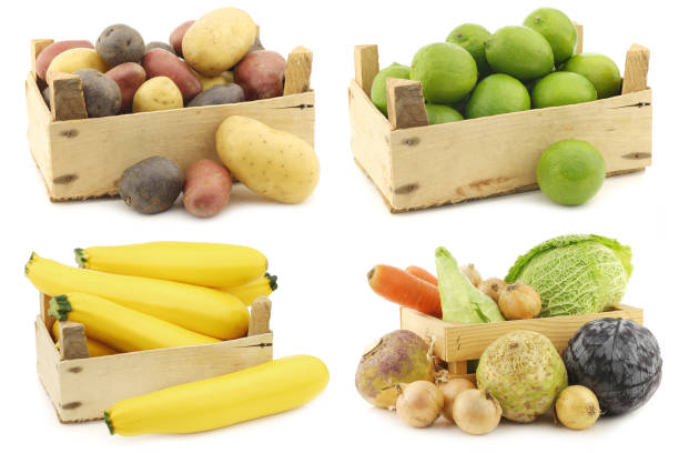 istock Freshly harvested cooking vegetables in wooden crate 1311104007