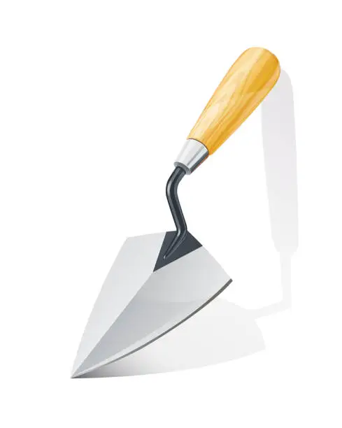 Vector illustration of Trowel. Tool for building.