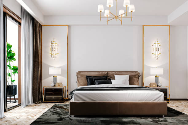 istock 3d render of beautiful bedroom with chandelier 1311105268