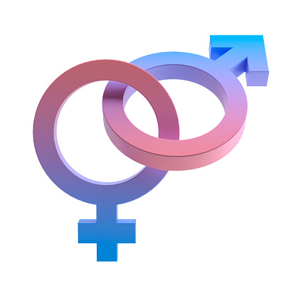 Homosexual Symbols Isolated on the White Background. 3d Rendering
