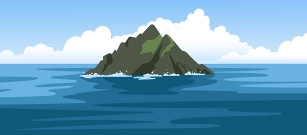 illustrazioni stock, clip art, cartoni animati e icone di tendenza di skellig michael irish rock. isole skellig, contea di kerry. - kerry coast