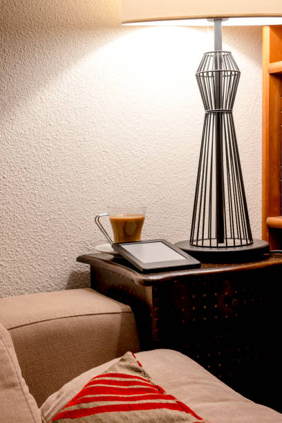 istock Corner of a lounge with coffee and an e-reader. 1311112533