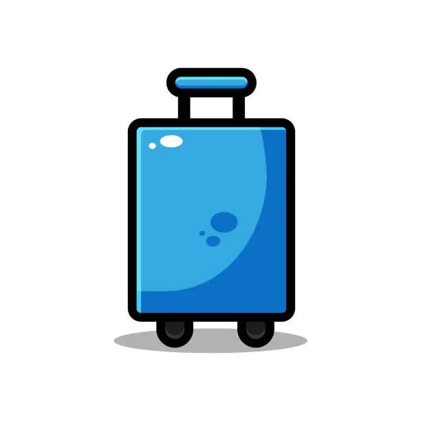 Vector illustration of vector suitcase illustration design. The suitcase with an outline is suitable for stickers, icons, mascots, logos, clip art, and other graphic purposes