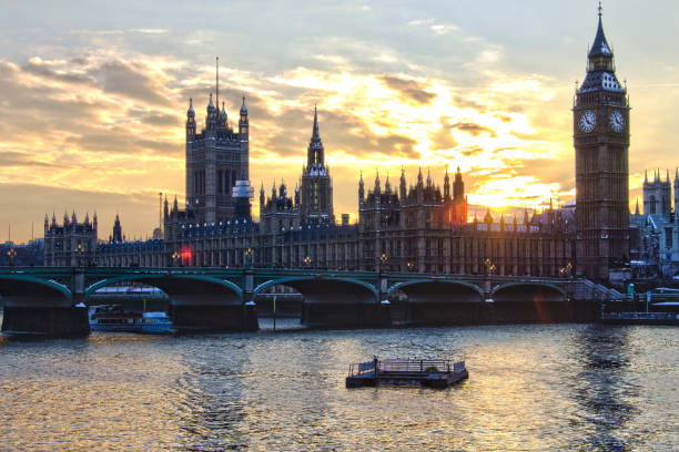istock Big Ben in London during sunset across the river 1311123748