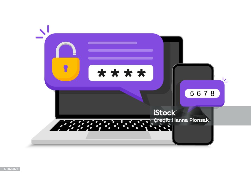 Two Steps Authentication Verification Code Message On Smartphone Notice ...