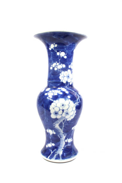 A Vintage Cup or Jar Vase On A White Background for Decoration