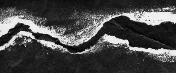 istock Abstract landscape, black and white minimalist art illustration. 1311127141