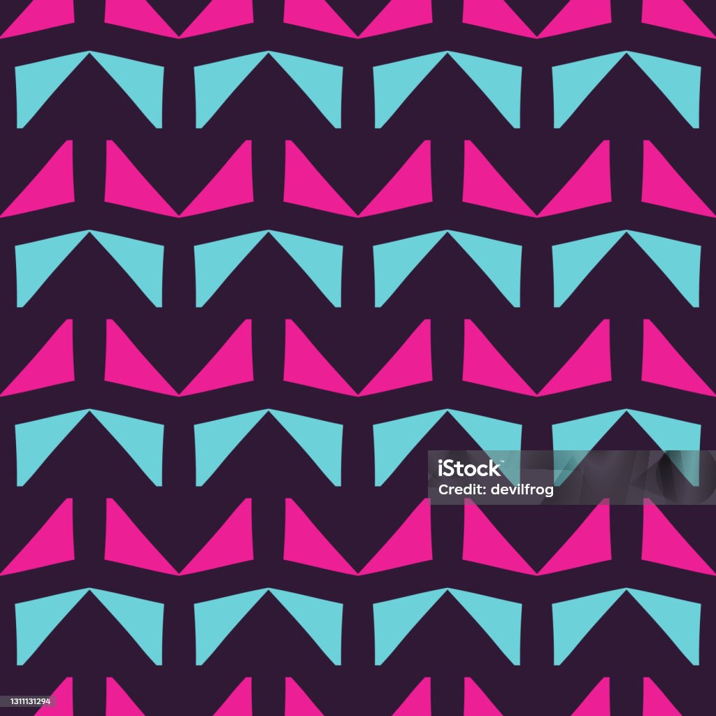 Seamless Pattern With Bright Geometric Shapes Stock Illustration ...