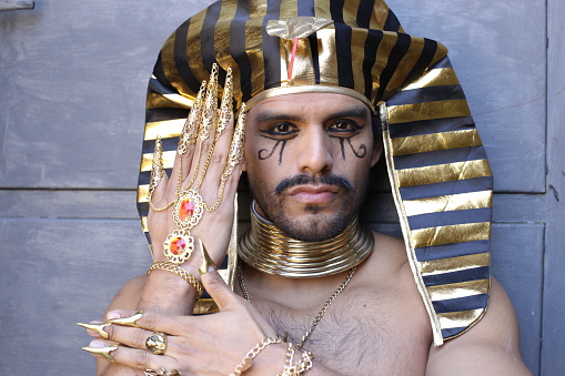 Gorgeous Egyptian man in traditional costume.