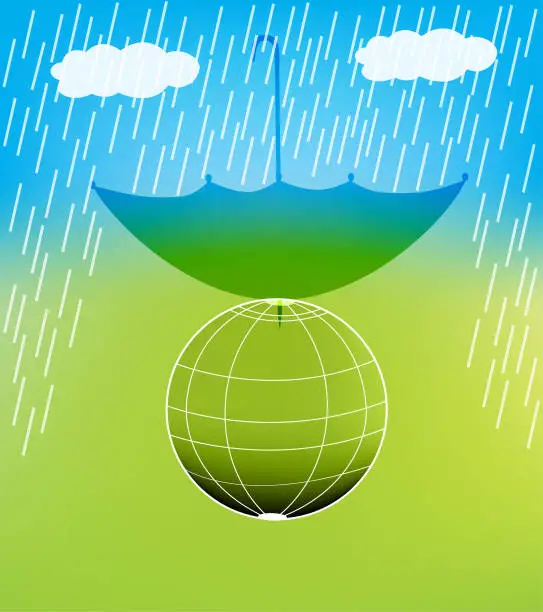 Vector illustration of water harvesting ,