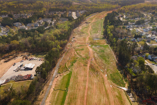 istock Aerial View of Highway under Construction 1311134561
