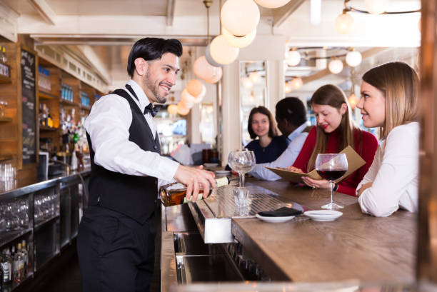istock Modern people are relaxing near bar counter 1311135209