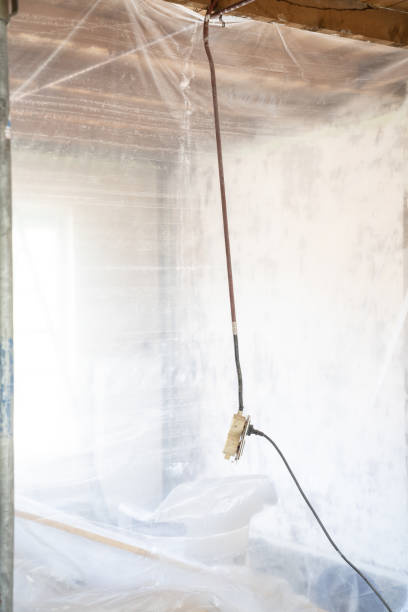 istock Renovation room with electrical pipe hanging down 1311135984