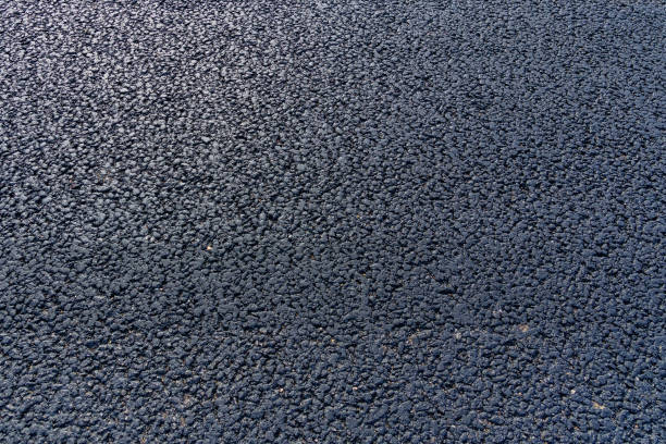 Texture of the new asphalt road for background stock photo