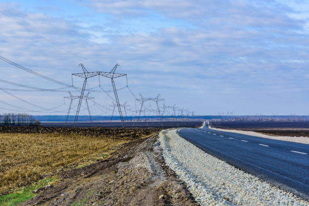 istock High voltage power line in a field on autumn 1311137194