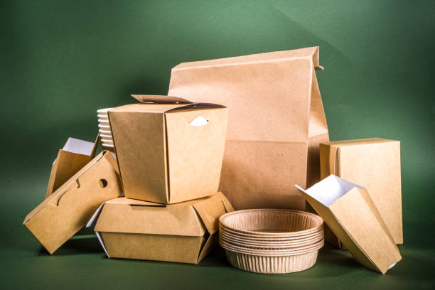 istock Cardboard fast food and drink packaging 1311138263