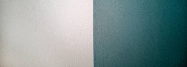 Wall painted in white and blue. Beautiful background. Copy space.