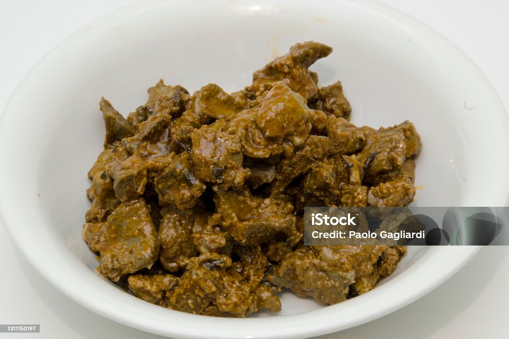 Lamb coratella - Wikipedia Mixed meat with heart liver and lamb lung Spezzatino Stock Photo
