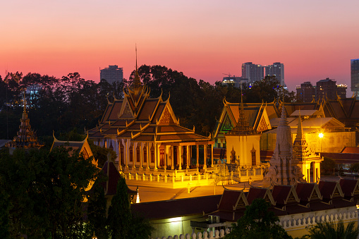 The Royal Palace, in Chey Chumneas, Phnom Penh, Cambodia, is a complex of buildings which serves as the royal residence of the King of Cambodia.