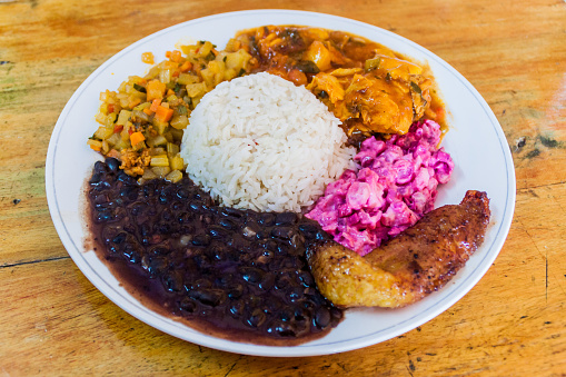 Casado - typical meal in Costa Rica