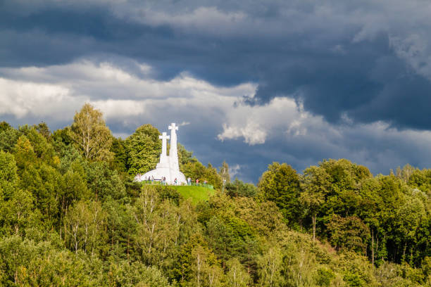 istock Three Crosses in Vilnius, Lithuan 1311155786