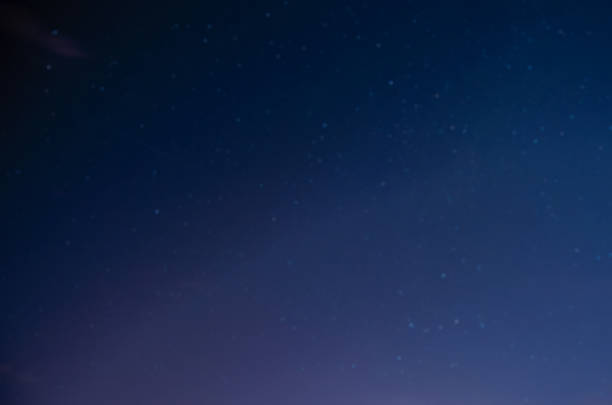 istock Defocused night landscape, dark blue starry sky, in cloudless weather. 1311156181