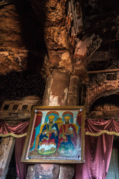Abreha Atsbeha Christian church in Tigray, Ethiopia Abraha Atsbeha, Ethiopia - Feb 11, 2020: Abreha Atsbeha Christian church in Tigray region of Ethiopia, Africa ethiopian orthodox church stock pictures, royalty-free photos & images