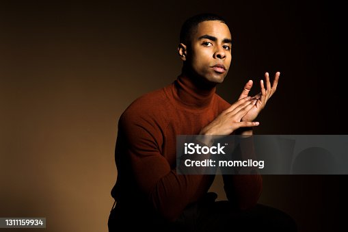 istock Portrait of a young handsome male in studio 1311159934