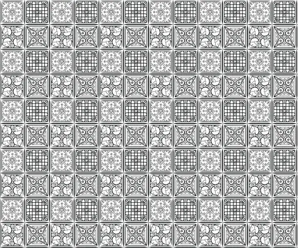 Vector illustration of Seamless Ornamental pattern. Traditional indian seamless ornament pattern. medallion Geometric ethnic pattern vector for Fabric and textile printing, wrapping paper, backdrops and packaging