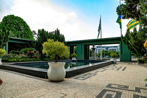 Goiania/Goias/Brasil - 02 01 2019: the Emerald Palace in Plaza Dr. Pedro Ludovico Teixeira