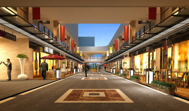 Adelaide, South Australia, Australia, April 13th 2025: People are sitting at cafe tables and shopping in the Adelaide Arcade off Rundle Mall