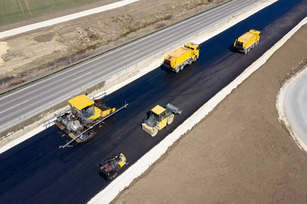 istock Aerial View of Road Construction 1311178173