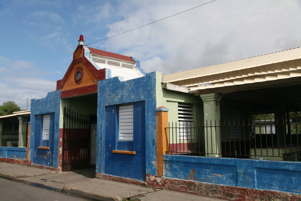 Beautiful colorful building in St Kitts