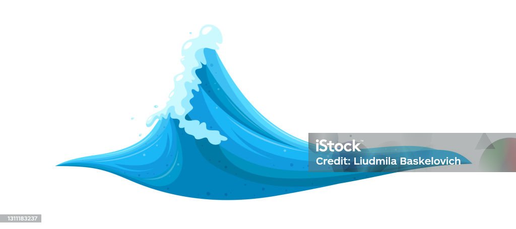 Wave Rising Drawing Wave Rising In The Sea Ocean Surface Forming Big Wave For Surfing ...