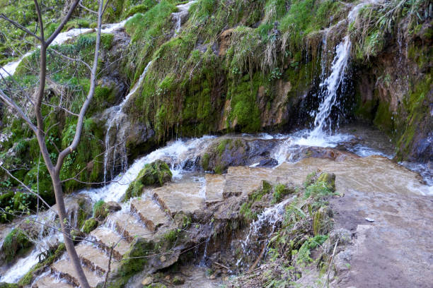 uracher waterfall in bad urach germany famous tourist attraction uracher waterfall in bad urach germany famous tourist attraction reutlingen stock pictures, royalty-free photos & images