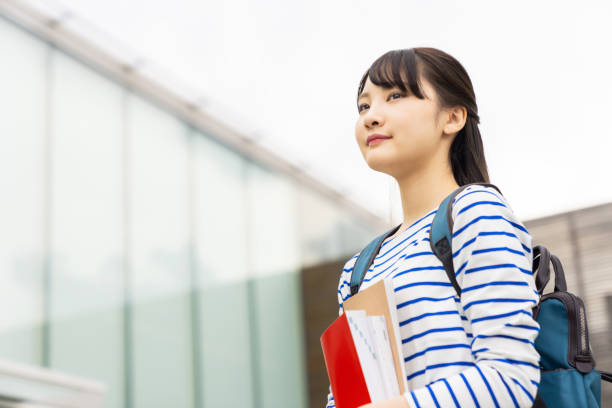 istock Asian female student in school building. 1311196694