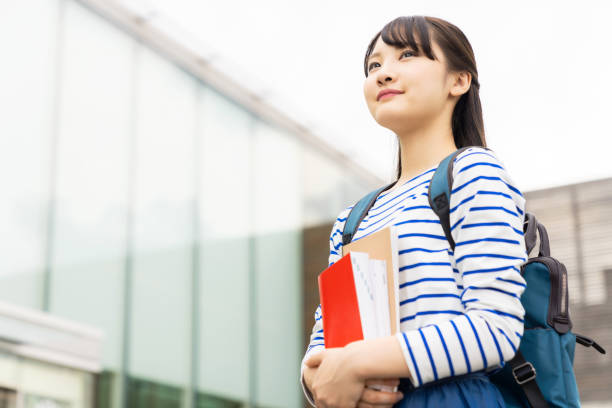 istock Asian female student in school building. 1311196723